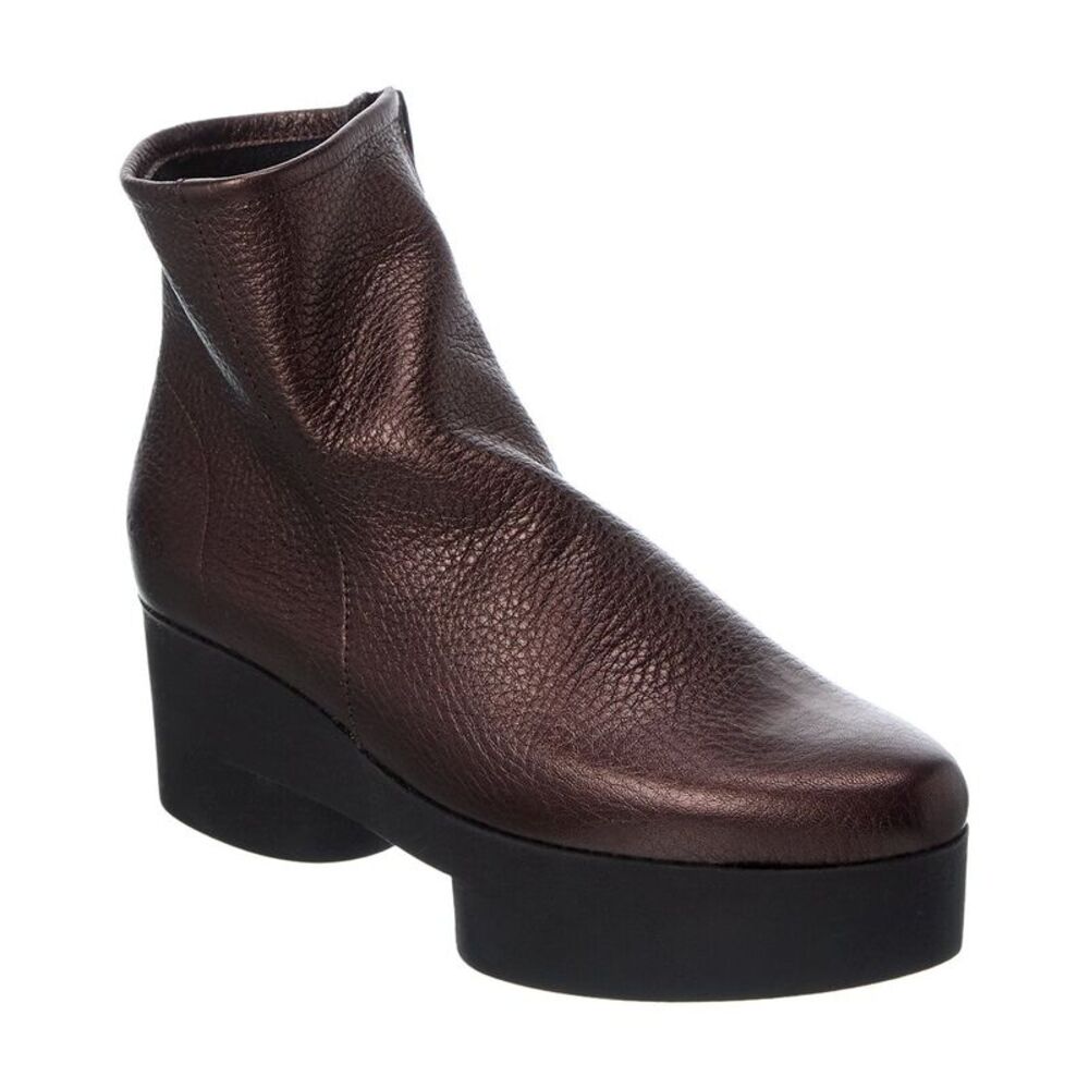 Arche Sixizz Leather Platform Bootie, Red